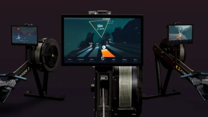 cardio machines display Ergatta gaming software