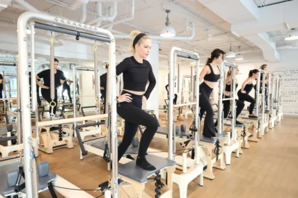 A BODYBAR Pilates class in action.