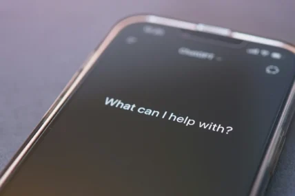 phone screen displays text